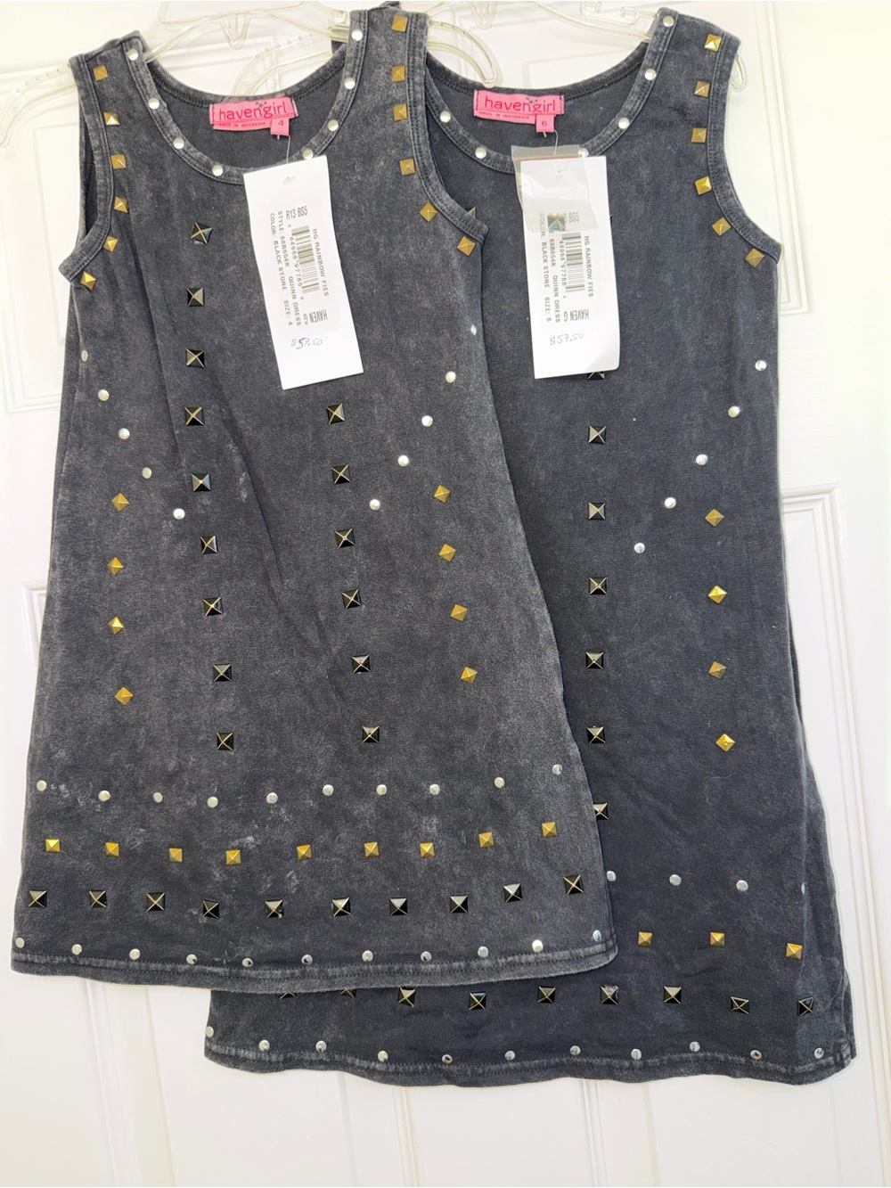 NWT Haven Girl Quinn Dress Studded | CHOOSE 4 or 6 | Black Stone $57